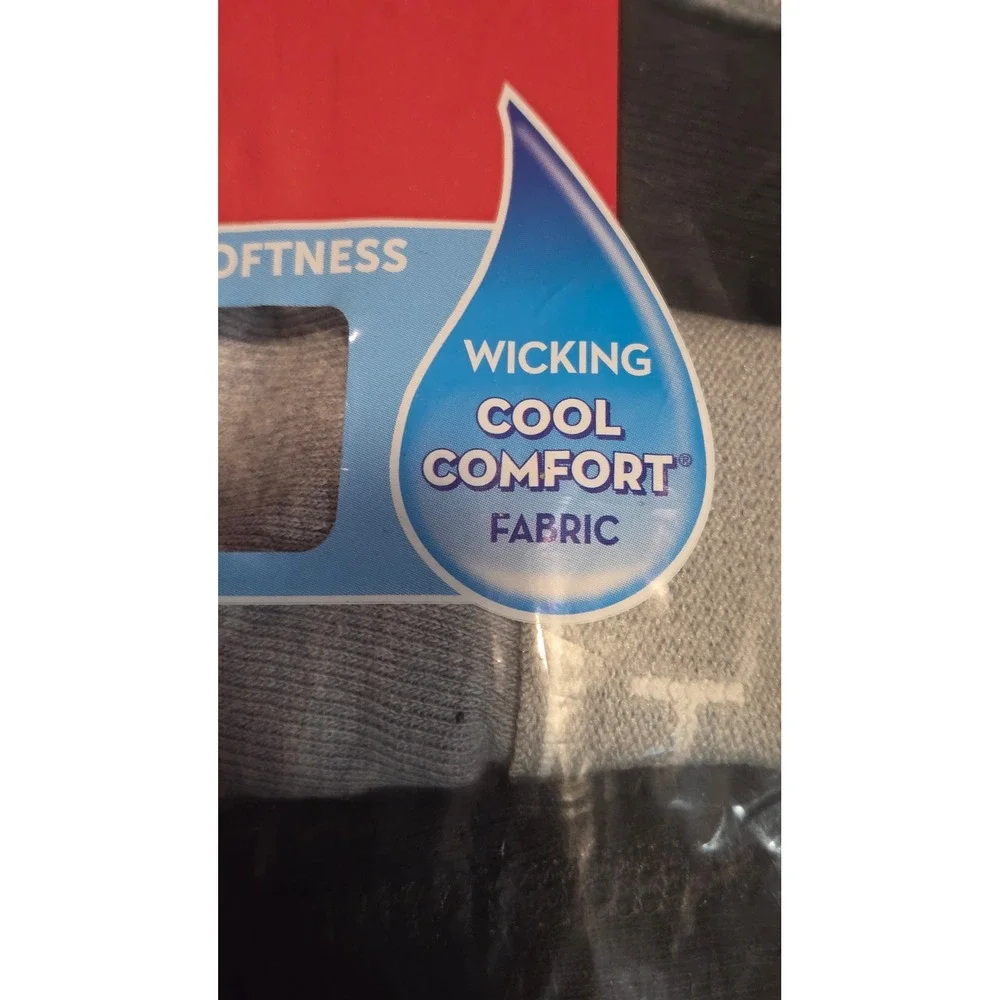 Hanes Mens 10 Pack Tagless Boxer Briefs Black Grey Cool Comfort Size M 32-34